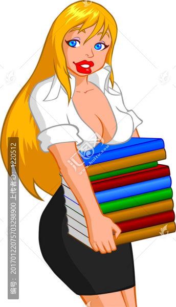 婦女背著書