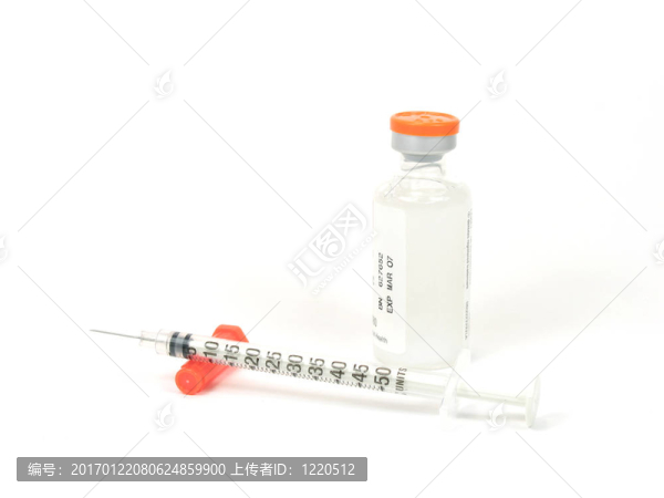 胰島素瓶和注射器
