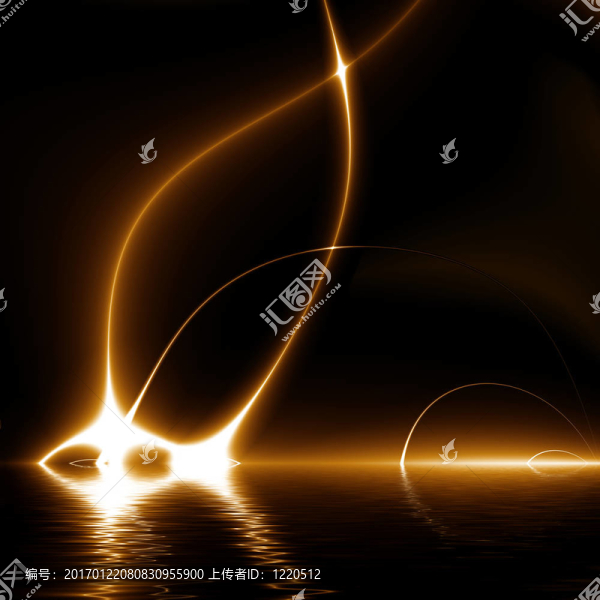 海上的燈光之舞。fractal_02j2（水）