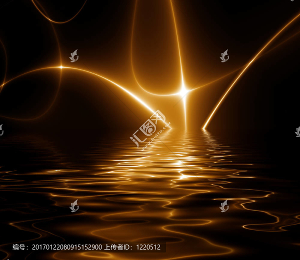 光之舞；從水中出現(xiàn)。fractal02f3