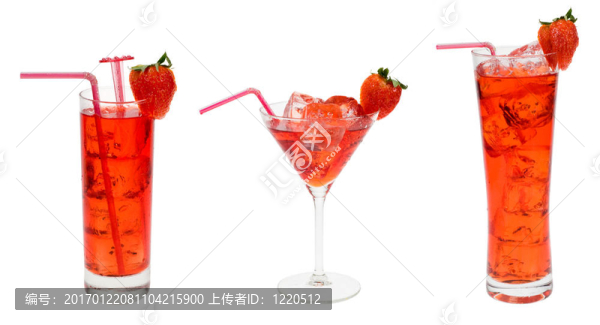 紅色雞尾酒集合