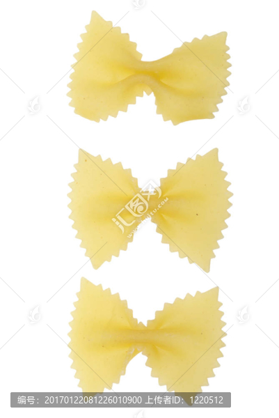 孤立的蝴蝶意面