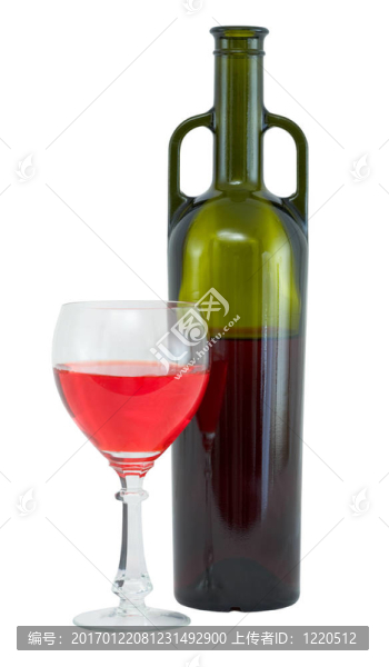 靜物與一杯紅酒和一瓶