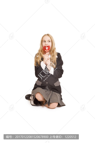 女孩和棒棒糖