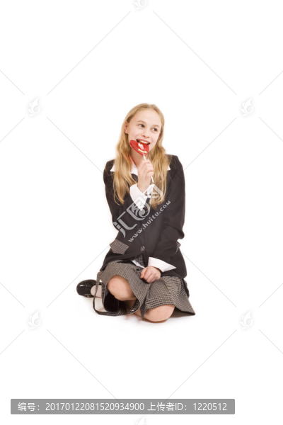 女孩和棒棒糖