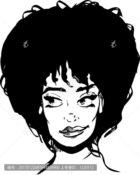 可愛女性臉筆素描轉(zhuǎn)化為