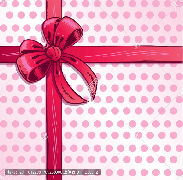 粉紅絲帶和弓插圖