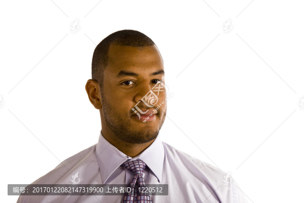 serioius男人襯衫看Camera