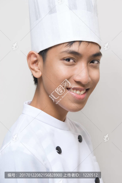 年輕的中國廚師的肖像