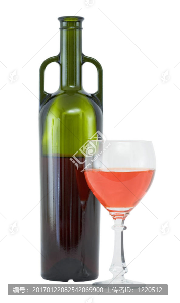 靜物與一杯酒和一瓶