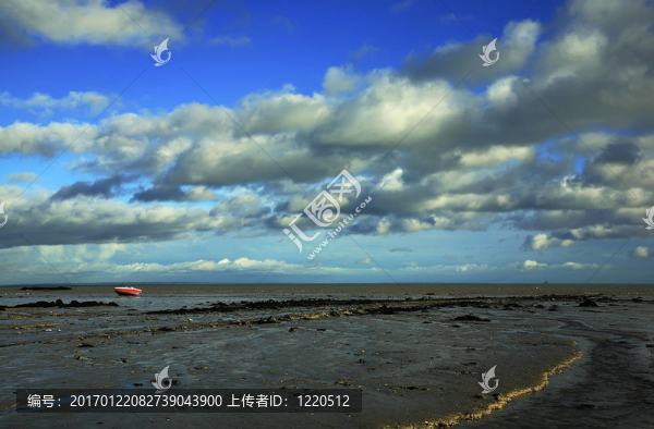在低潮附近的康卡勒海岸線