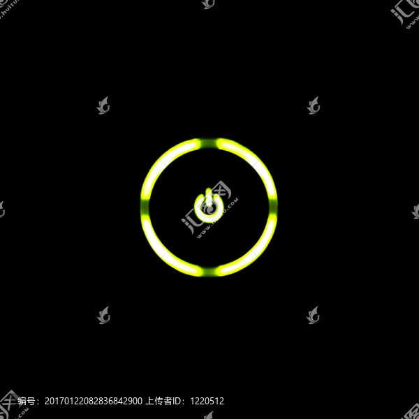 綠色LED電源按鈕