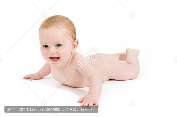 六個(gè)月大的嬰兒躺