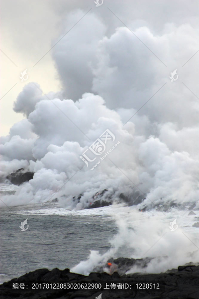 熔巖流入海洋