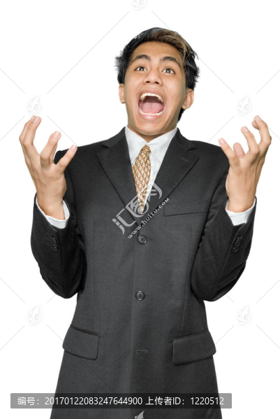絕望的年輕的印度商人
