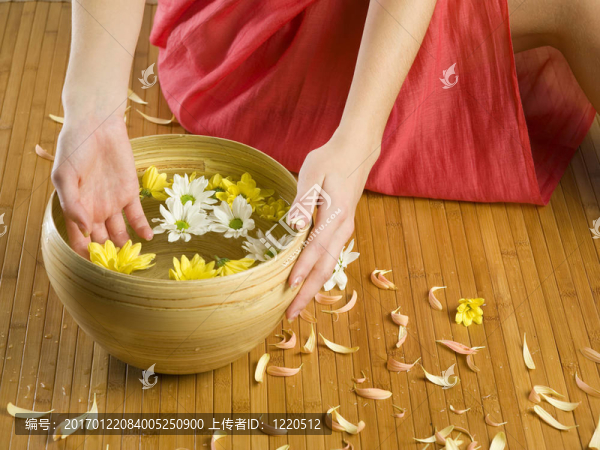 花與手