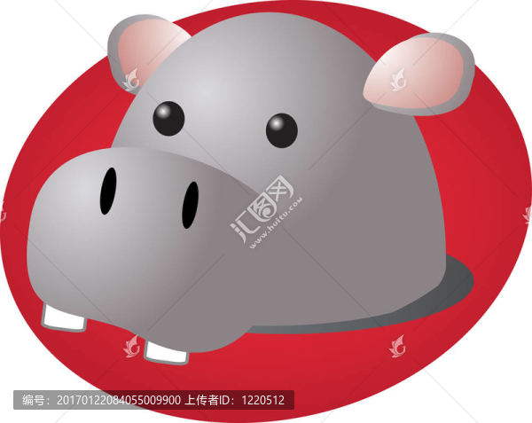 卡通hippopotomus