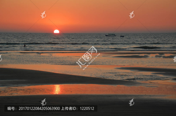 海灘上的日落