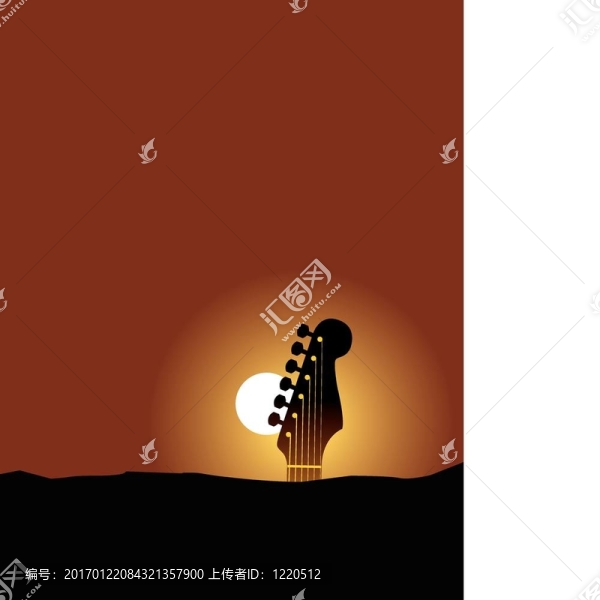 吉他的陽光景觀