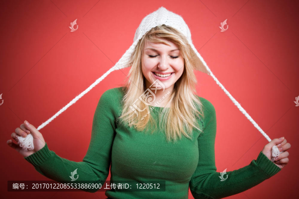 快樂的白人女孩