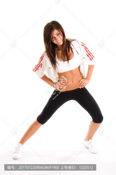 運動服的年輕女子