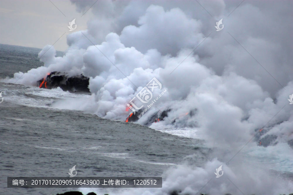 熔巖流入海洋