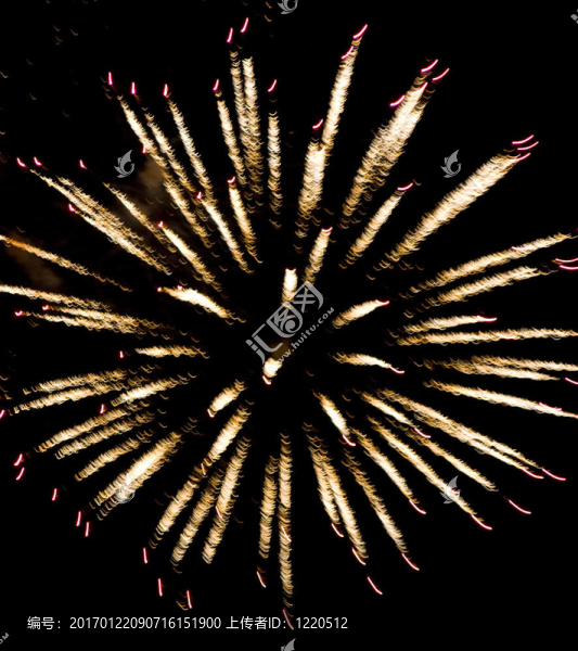 黃色和粉紅色的煙花