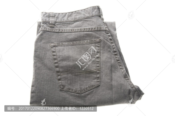 牛仔褲上的白色