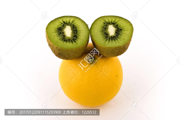 檸檬和在白色上分開(kāi)的獼猴桃