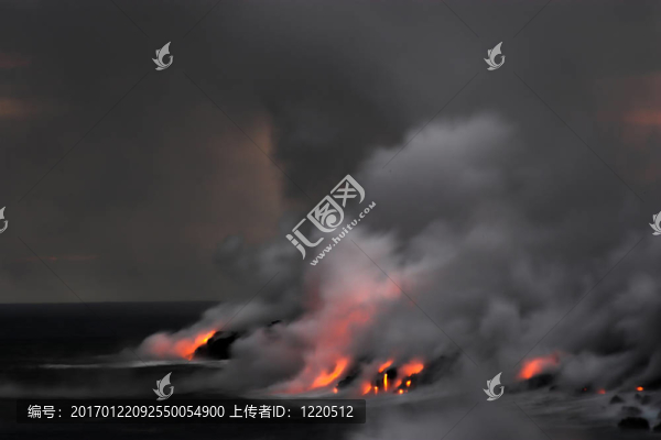熔巖流入海洋