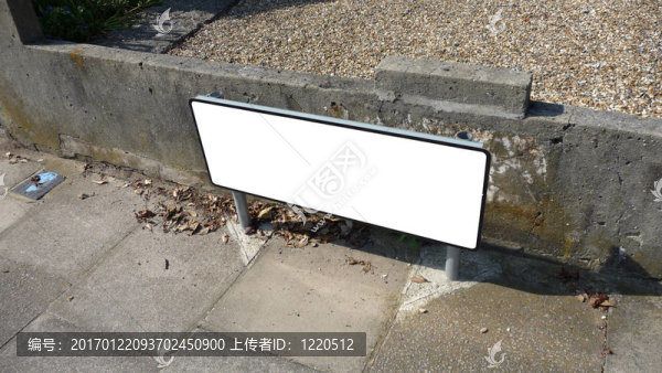 空白的路牌
