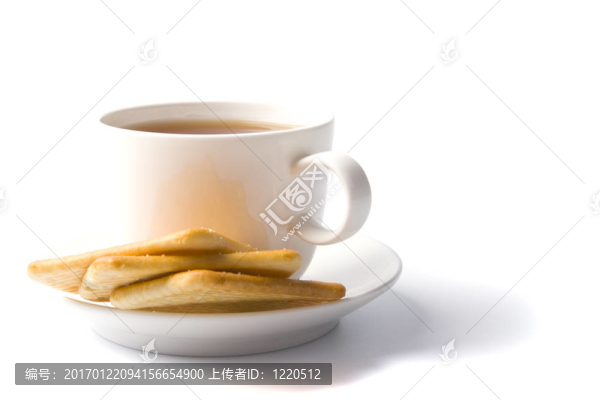 一杯茶和一些餅干