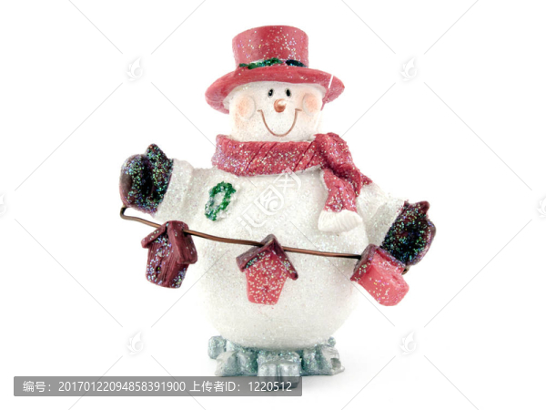 一個白色背景上的雪球玩具。分離