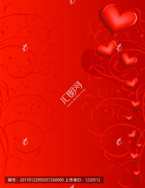 心中的插圖背景