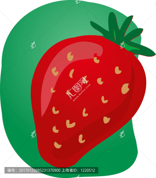 草莓果實(shí)的插圖