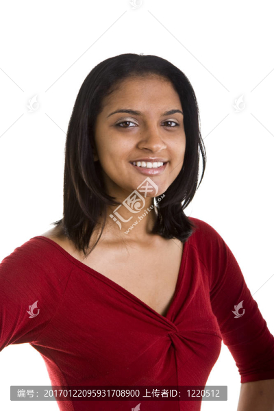 穿紅毛衣的女人