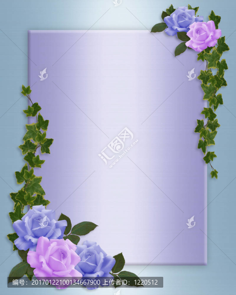 婚禮邀請(qǐng)藍(lán)色和薰衣草