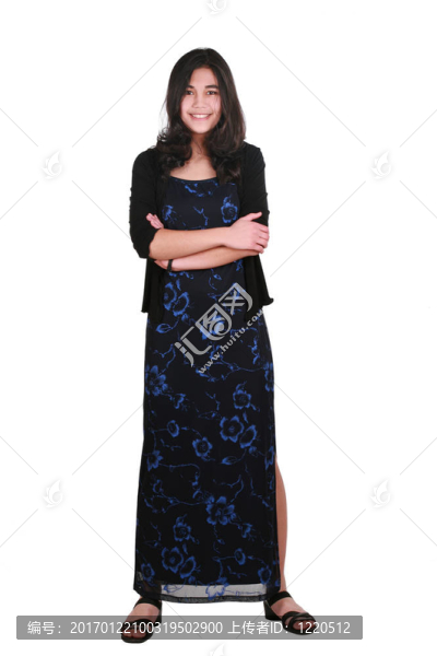 穿著優(yōu)雅的少女