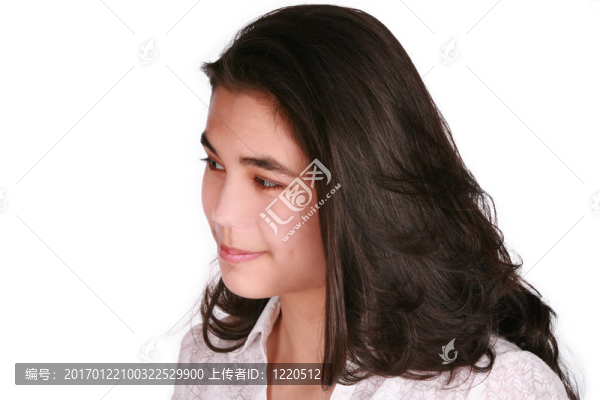 美麗的少女微笑