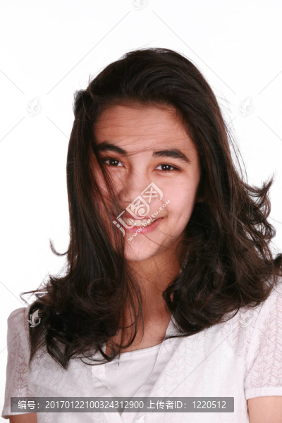 美麗的少女微笑