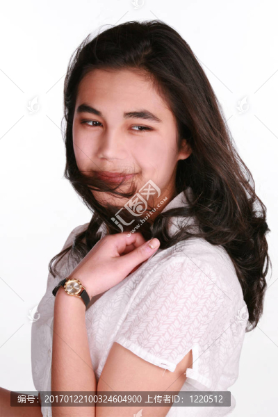 美麗的少女微笑