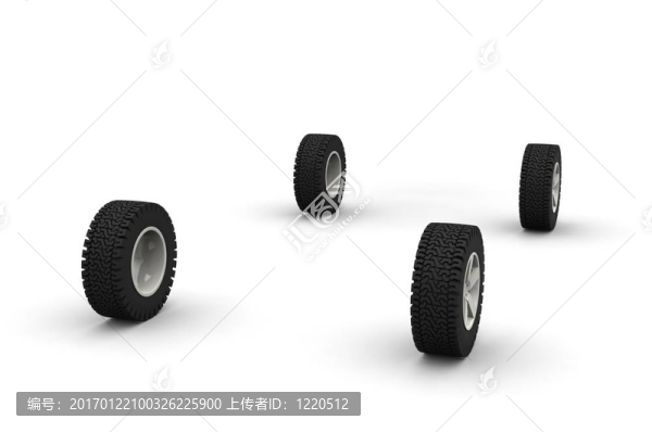 四個新的越野汽車車輪