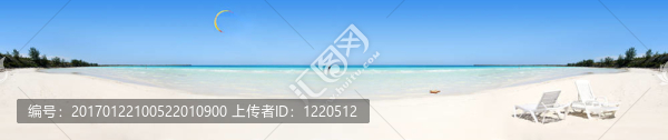 熱帶海灘全景