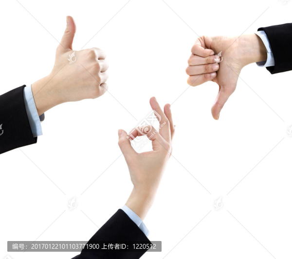 豎起大拇指