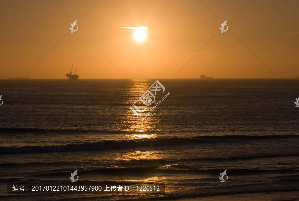 海灘上的日落