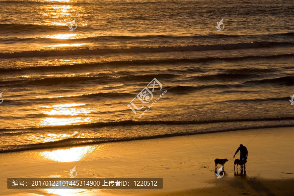 海灘上的日落