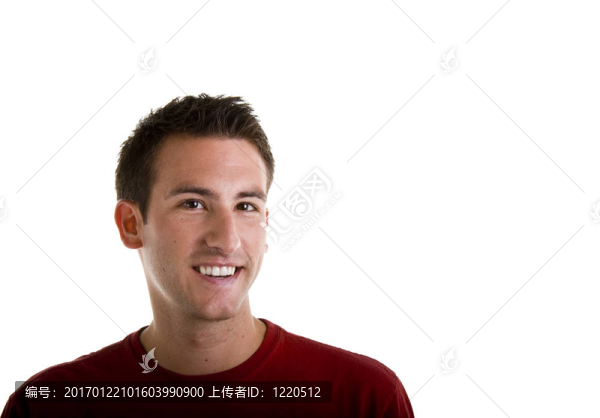 年輕人微笑的復(fù)制空間