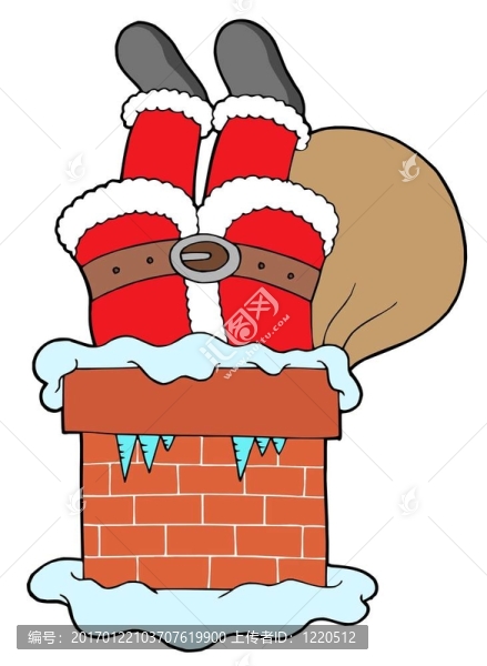 Santa的腿與煙囪