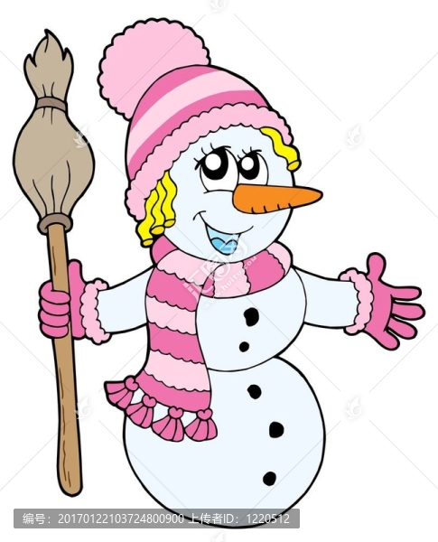 可愛(ài)的雪人的女孩