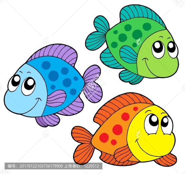 可愛的彩色魚